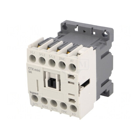 Contactor 3P 9A 230VAC cu 1 Contact Auxiliar NC | Electronic-mag.ro | Componente Electronice