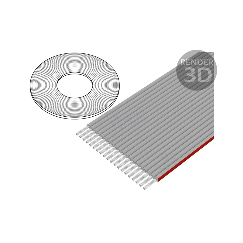 Cablu bandă litat Cu 20x28AWG neecranat PVC 1,27mm | Electronic-mag.ro | Componente Electronice