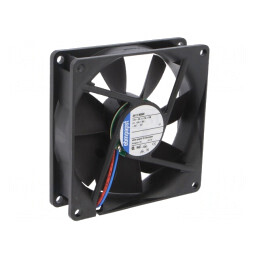 Ventilator: DC | axial | 12VDC | 92x92x25mm | 72m3/h | 28dBA | cu glisare | 