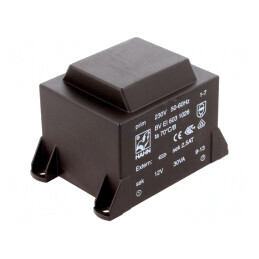 Transformator încapsulat 30VA 230V 12V 2.5A PCB | Electronic-mag.ro | Componente Electronice