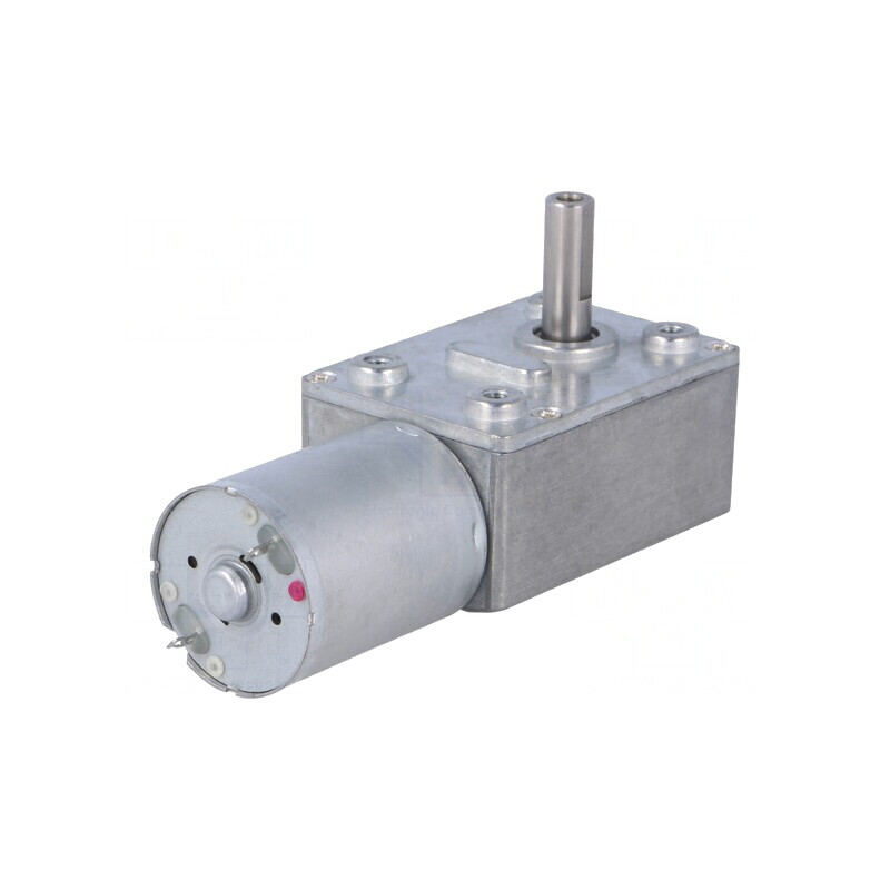 Motor DC cu Angrenaj Melcat 3-9V 1.7A Ax D 6mm | Electronic-mag.ro | Componente Electronice