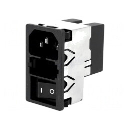 Conector Alimentare AC Soclu Tată 6A 250VAC IEC 60320 | Electronic-mag.ro | Componente Electronice