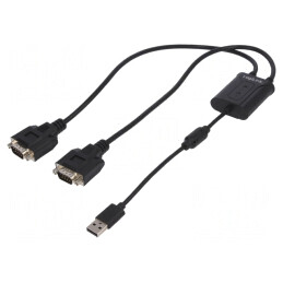 Adaptor USB 2.0 la D-Sub 9-Pin Dual | Electronic-mag.ro | Componente Electronice