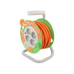 Prelungitor Bobinat 4 Prize PVC Portocaliu 3x1mm2 | Electronic-mag.ro | Componente Electronice