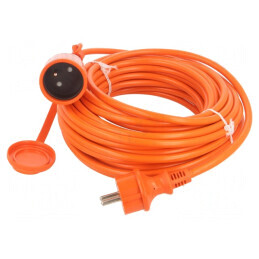 Prelungitor electric portocaliu 15m 3x1,5mm2 | Electronic-mag.ro | Componente Electronice