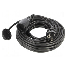 Prelungitor Alimentare 15m Negru 16A | Electronic-mag.ro | Componente Electronice