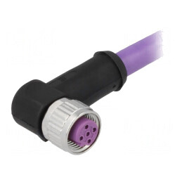 Mufă M12 4-PIN mamă B-Profibus 2m PVC | Electronic-mag.ro | Componente Electronice