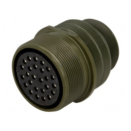 Conector circular dimensiune 28 aliaj aluminiu oliv | Electronic-mag.ro | Componente Electronice