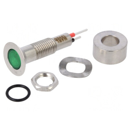 Lampă LED Verde 12V IP67 Ø6,1mm | Electronic-mag.ro | Componente Electronice