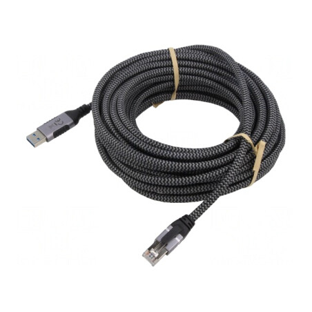 Cablu USB 3.0 RJ45 5m Negru/Gri | Electronic-mag.ro | Componente Electronice