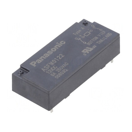 Releu Miniatură 12VDC 6A 4A/250VAC 4A/30VDC | Electronic-mag.ro | Componente Electronice