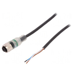 Cablu de conectare M12 4 pini drept 10m 24VAC 4A PUR | Electronic-mag.ro | Componente Electronice