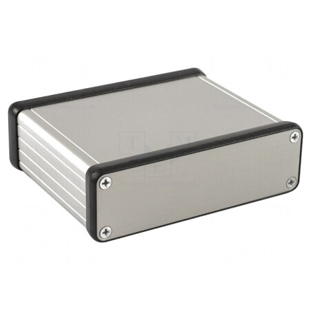Carcasă Aluminiu Gri cu Panou 80x103x31 mm | Electronic-mag.ro | Componente Electronice