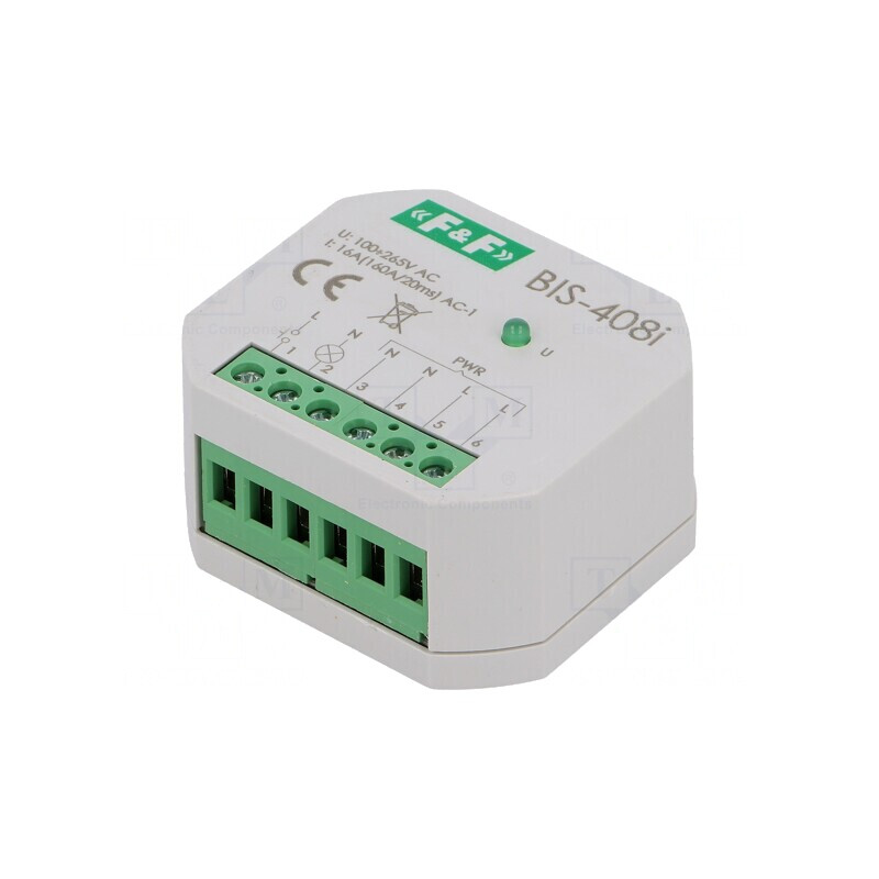 Releu Bistabil Impulsuri NO 16A BIS-408-LED | Electronic-mag.ro | Componente Electronice