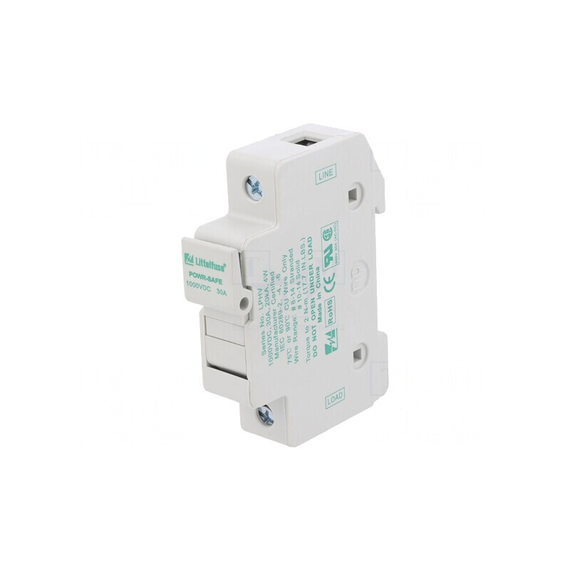 Clemă Siguranțe Cilindrice 10x38mm pentru Șină DIN 30A 1kV | Electronic-mag.ro | Componente Electronice