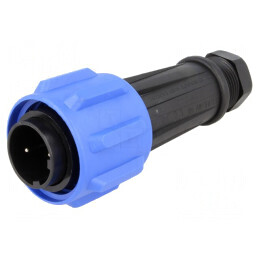 Conector Circular Mufă Tată 2 PIN Filet Interior | Electronic-mag.ro | Componente Electronice