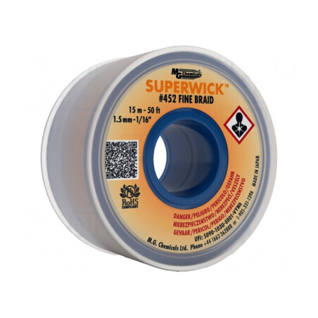 Bandă de dezlipit fără halogenuri cu colofoniu RMA ROL0 | Electronic-mag.ro | Componente Electronice