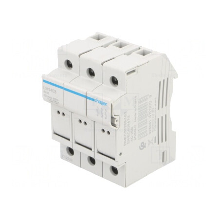 Separator cu Fuzibil 8x32mm pentru Șină DIN 25A 400V 3P | Electronic-mag.ro | Componente Electronice