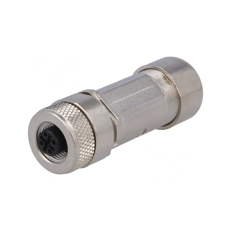Mufă M12 PIN 4 mamă Ethernet pe cablu cu bornă cu arc | Electronic-mag.ro | Componente Electronice Mufă M12 PIN 4 mamă Ethernet pe cablu cu bornă cu arc | Electronic-mag.ro | Componente Electronice
