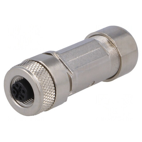 Mufă M12 PIN 4 mamă Ethernet pe cablu cu bornă cu arc | Electronic-mag.ro | Componente Electronice