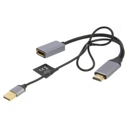 Adaptor DisplayPort la HDMI și USB, 0.1m | Electronic-mag.ro | Componente Electronice