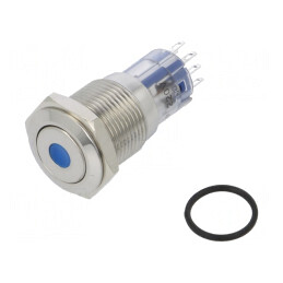 Comutator Anti-vandalism DPDT 3A 250VAC IP67 16.2mm | Electronic-mag.ro | Componente Electronice