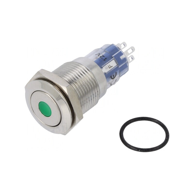 Comutator anti-vandalism verde IP67 3A/250VAC | Electronic-mag.ro | Componente Electronice