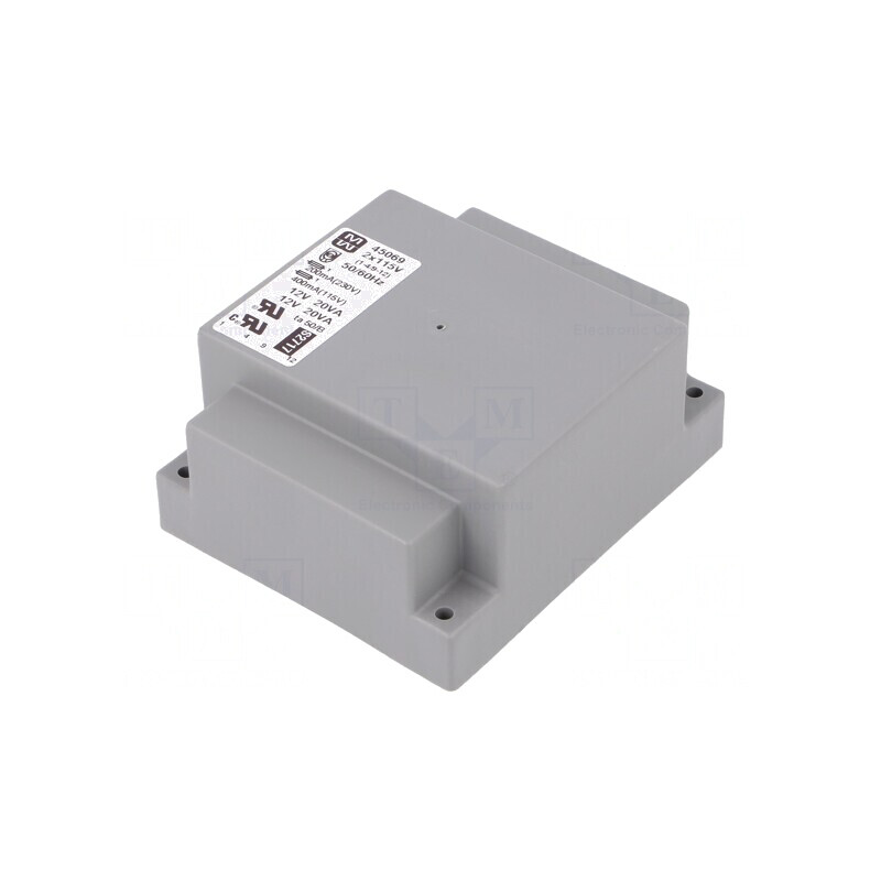 Transformator încapsulat 40VA 115/230V AC la 12V 1667mA | Electronic-mag.ro | Componente Electronice