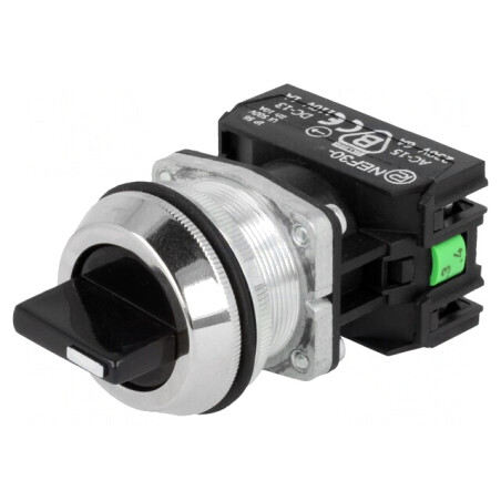 Comutator Rotativ 30mm 3NC NO Negru IP56 | Electronic-mag.ro | Componente Electronice