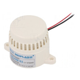 Semnalizator acustic buzer 6-28V DC 95dB IP30 49x46mm | Electronic-mag.ro | Componente Electronice