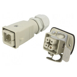 Set complet Conector HDC tată-mamă soclu-mufă 4 pini | Electronic-mag.ro | Componente Electronice