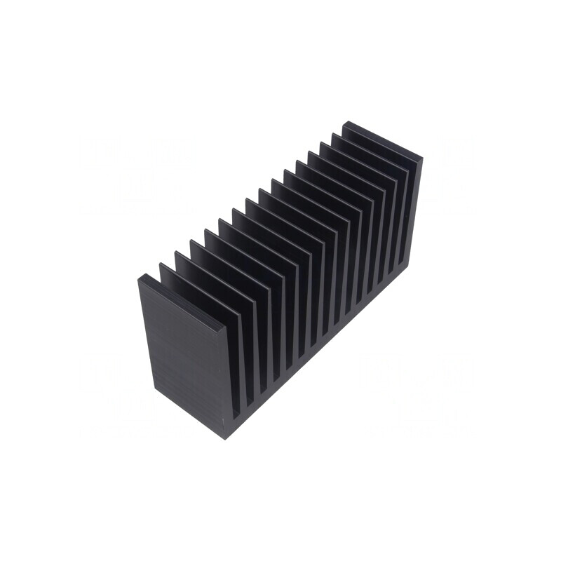 Radiator extrudat cu aripioare negru 50x160x82mm | Electronic-mag.ro | Componente Electronice