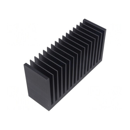 Radiator extrudat cu aripioare negru 50x160x82mm | Electronic-mag.ro | Componente Electronice
