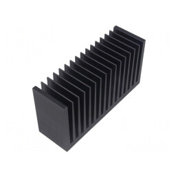 Radiator extrudat cu aripioare negru 50x160x82mm | Electronic-mag.ro | Componente Electronice