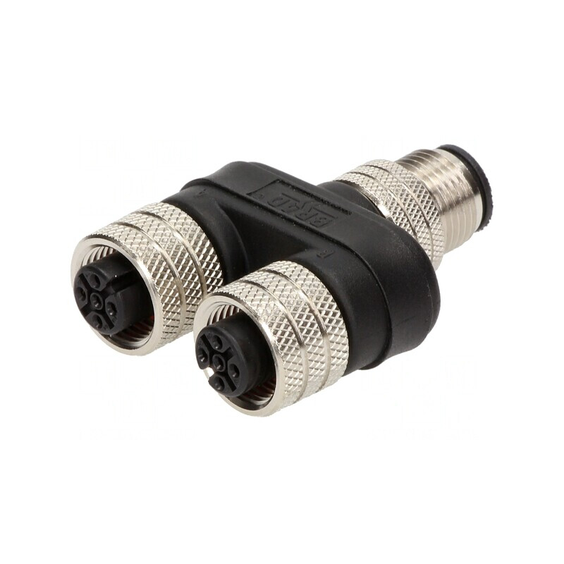 Adaptor T M12 Tată-M12 Mamă x2, DeviceNet/CANopen | Electronic-mag.ro | Componente Electronice