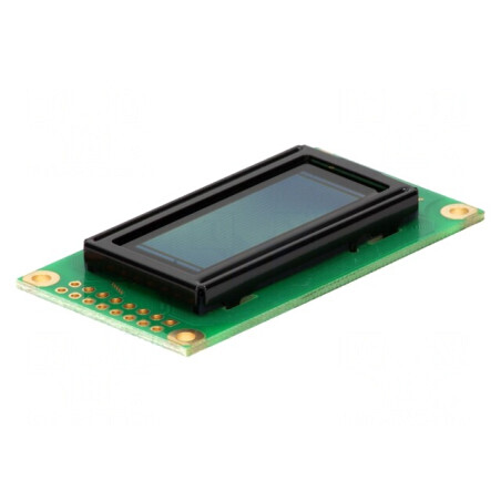 Afișaj OLED Alfanumeric 8x2 58x27mm Galben-Verde 16 PIN | Electronic-mag.ro | Componente Electronice