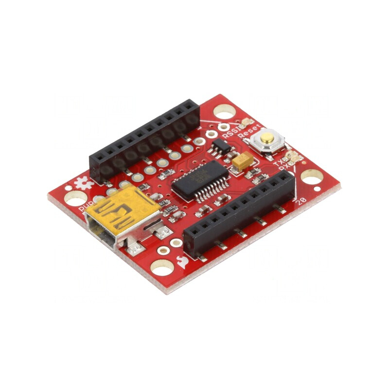 Adaptor USB-UART FT231X cu Șiruri de Pini și USB B Mini pentru XBee