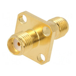 Adaptor SMA Mufă Aurit 50Ω PTFE | Electronic-mag.ro | Componente Electronice