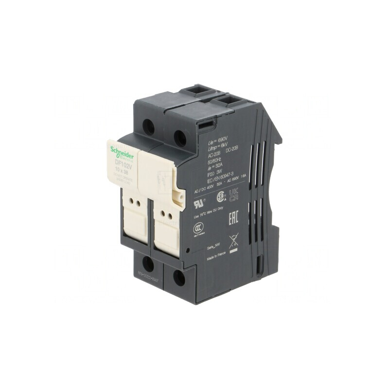 Suport Siguranță pentru Șină DIN Poli 2 | Electronic-mag.ro | Componente Electronice