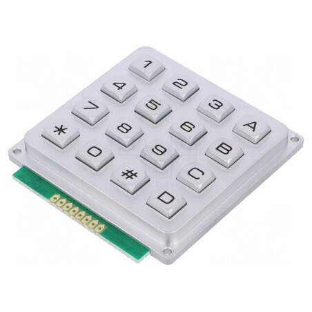 Tastatură Metalică 16 Butoane Rezistentă la Apă | Electronic-mag.ro | Componente Electronice