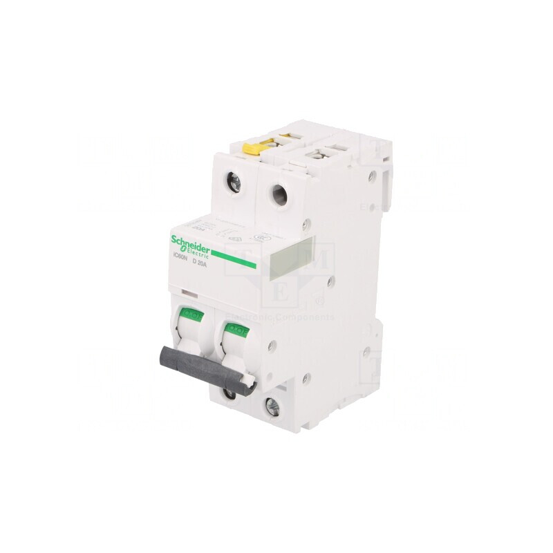 Întrerupător de Supracurent 20A 2P 400VAC Tip D | Electronic-mag.ro | Componente Electronice