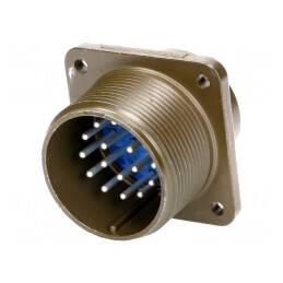 Conector Circular Aluminiu Kaki 20mm Soclu Tată | Electronic-mag.ro | Componente Electronice