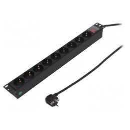 Prelungitor 9 Prize 250V 16A Negru | Electronic-mag.ro | Componente Electronice