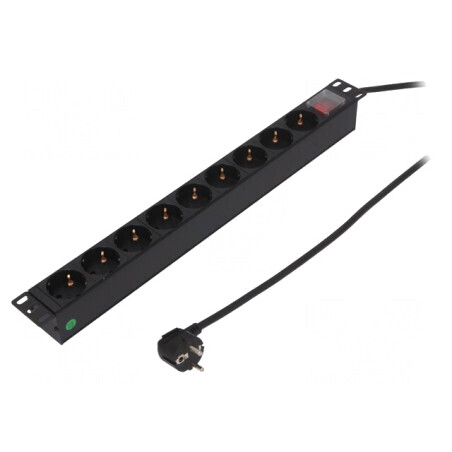 Prelungitor 9 Prize 250V 16A Negru | Electronic-mag.ro | Componente Electronice