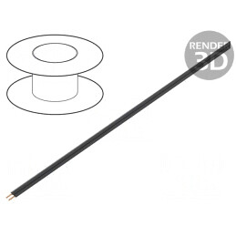 Cablu Electric LiYz 2x0,08mm2 100m Negru | Electronic-mag.ro | Componente Electronice