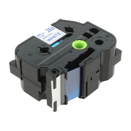 Bandă de etichetare albă 36mm x 8m cu text albastru | Electronic-mag.ro | Componente Electronice