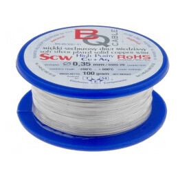 Sârmă de cupru argintată 0,35mm 100g | Electronic-mag.ro | Componente Electronice