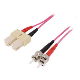 Patch Cord Fibră OM4 SC/UPC-ST/UPC 2m Violet LSZH