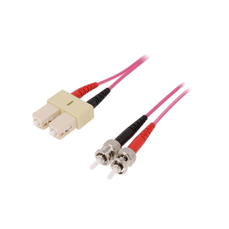 Patch Cord Fibră OM4 SC/UPC-ST/UPC 2m Violet LSZH | Electronic-mag.ro | Componente Electronice