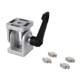 Balama aluminiu cu manetă pentru profile 8mm | Electronic-mag.ro | Componente Electronice